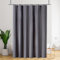 Rideau de Douche, 200x180cm, Simple Moderne, Gris Foncé, Polyester, Rideau De Baignoire Anti-moisissure avec Anneaux
