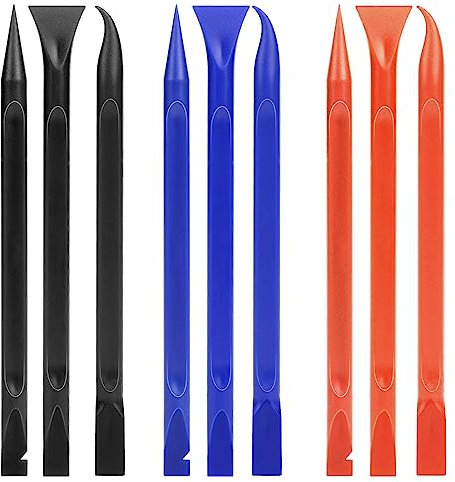 Carbon Fiber Plastic Scraper,9 Pcs Small Scraper Tool Plastic Scraper Tool Multi-Purpose Scraper Pen-Shaped Scraper Tool Non-Scratch Cleaning Tool for Tight Spaces, Kitchen, Crevices, Food, Paint