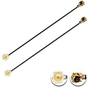 Vecys 2PCS U.F.L1 Stecker zu U.F.L1 Buchse Kabel 3.2 /8CM 1.13mm Low-Loss Verlängerungskabel