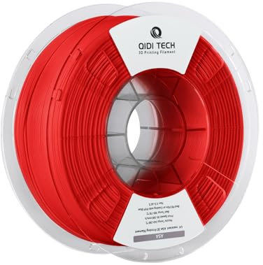 QIDI TECH ASA Filament 1.75mm rot,3D Drucker Filament ASA 1kg Spule(2.2lbs),Hohe UV Beständigkeit,Geruchsarm,Perfekt für den Druck von Outdoor Funktionsteilen,Passend für die meisten FDM 3D Drucker