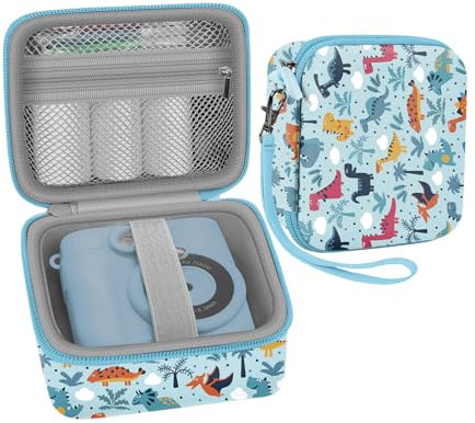 Leayjeen Funda Protectora para Cámara de Fotos Instantánea Infantil Compatible con HiMont/GREENKINDER/TOYOGO/Mulvin, Navidad Cumpleaño Regalos para niños (Solo Funda) Azul