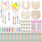 DAZZTIME Windspiel Bastelset Kinder,91 Stück Holz Hufeisen Windspiel Bastelset,Holz Hufeisen Basteln,Hufeisen Kindergeburtstag,Hufeisen Holz,für Mädchen Junge Diy Bastelset Geburtstagsdeko.