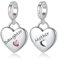 Annmors 925 Sterling Silber Bead Charms für Europäische Armbänder und Halskette Love Mother Daughter Perlen mit 5A Zirkonia,Weihnachten,Valentinstag,Muttertag,Geschenkanhänger für Frauen und Mädchen