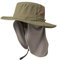 TOP-EX XL/XXL Sonnenhut Herren Wasserdicht Sonnenschutz Mütze mit Sonnenbrillenhalter Breite Krempe Outdoor Trekking Hut mit Nackenschutz Safari Sommer Mütze Faltbar 94603_Armeegrün XL/XXL