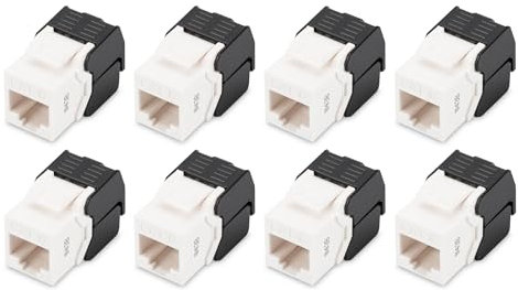 Digitus DN-93603 – Keystone module Cat 6 – 8 units – RJ45 network socket Cat.6 unshielded – 250 MHz – 1GBase-T – 1 Gbit/s – AWG 26 to AWG 22 – tool-free installation