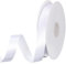 woric 50m Schleifenband Weiss, 15mm Geschenkband Weiß Satinband Weiss Dekoband Stoffband Weißes Band für Geschenkverpackung Basteln Deko Hochzeit Geburtstag Taufe