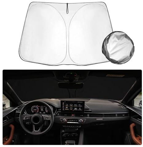 SHAOHAO Compatible con Audi A4 B9 / A5 F5 2018-2023 2024 Parasol Plegable con Tejido Revestido de Plata, Parasol Plegable, protección UV y contra el Calor Accesorios A4 B9 2024