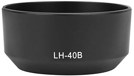LH-40B Kamera-Gegenlichtblende, Tragbare, Umkehrbare Kamera-Gegenlichtblende aus Kunststoff, Hochwertige Gegenlichtblende für M.ZUIKO 45 Mm F1.8 (Black)