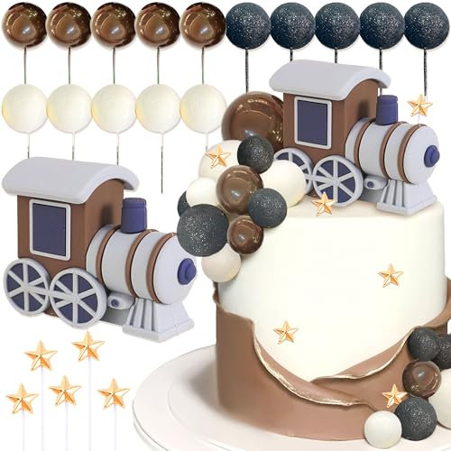 Vintage Train Cake Decoration Train Cake Topper Train Theme Birthday Decorations Baby Shower Party Supplies Baby Shower Cake Decoration