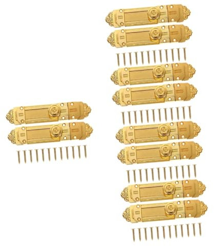 Gadpiparty 10piezas Cerradura De Puerta Corredera De Pasador De Seguridad Para Ventanas y Puertas Diseño Sólido y Duradero Fácil Instalación Acabado Estilizado