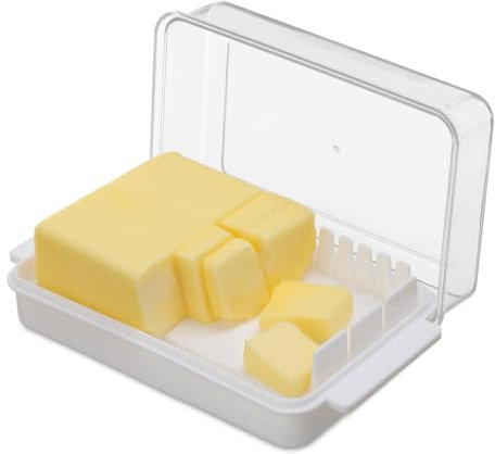 Aieve Butter Dish with Lid for Countertop, Butter Holder, Butter Dish for Refrigerator, Butter Keeper, Butter Container, Butter Tray