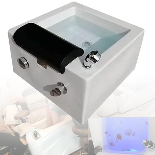Hydravex Acrylic Massage Footbath, Spa Footbath, Foot Soaker, Deep Foot Bath Spa with Massage Nail Salon Pedicure Bathtub Footbath Salon Acrylic Pedicure Bowl with Pedicure Foot Rest Massage Foot