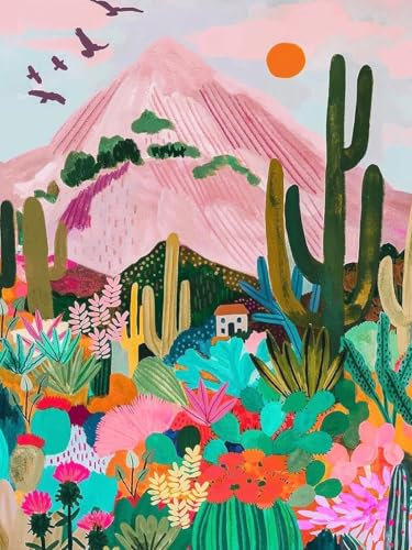 Yiminu.DS 5D Diamond Painting Kit, Broderie Diamant Adulte DIY Diamond Painting Paysage Peinture Diamant avec Rond Perle Diamant de Forage Pour la Décoration Murale À Domicile 30CmX40Cm-21