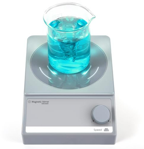 ANZESER Magnetrührer mit Magnetrührstäb, Drehzahlbereich 0~3000 UpM, Rührmenge 3000ML Grau