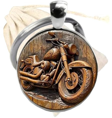 CUSTOMprivé Porte clef moto custom type harley accessoire porte clé métal cadeau motard biker, Pochette cadeau coton naturel.