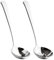2 piezas cucharón sopero, 20cm cucharón acero inoxidable, cucharón y espumadera, cuchara de cocina, cuchara redonda lisa para salsa para restaurante cocina fiesta apto para lavavajillas