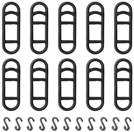 Wangzhenxi 10 Bandes en Silicone pour Vélo, Fixation Universelle pour Lampe de Poche, LED, Téléphone et Accessoires de Vélo, avec Crochets Intégrés - Élastiques, Résistantes et Polyvalentes