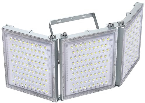 STASUN Mini-Serie 750W LED Flutlicht, 75000LM 6000K Außenstrahler, Tageslichtweiß, IP66 Wasserdicht, 3 verstellbare Köpfe, LED Sicherheitsbeleuchtung für Garten, Einfahrt, Garage, Terrasse, Scheune