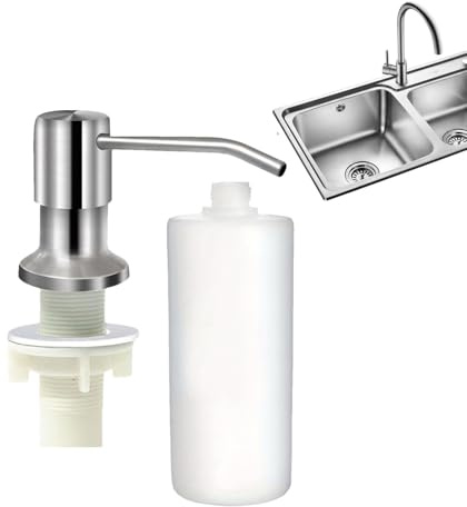 Pompe distributrice de savon pour évier, distributeur de savon intégré,Distributeur de savon liquide bouteille de 350 ml/500 ml - Distributeur de savon à vaisselle, Rotation à 360 degrés, outils d'évi