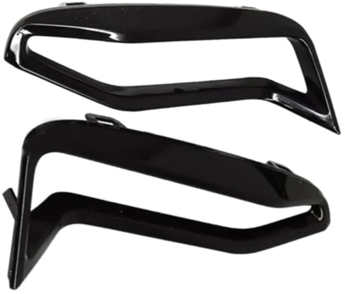 Riloer 1 Paar Gittergrill für Frontstoßstange, Gittergrillabdeckung für Frontstoßstange seitlich Kompatibel mit BMW 3er G20 G21 M340i M340iX, schwarz glänzend
