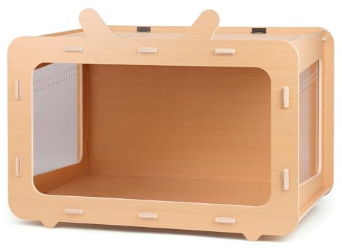 MUYIRTED Wooden Hamster Cage, Visible Large Rat Cage With Lid, Small Animal cage Are Used For Syrian Hamsters, Guinea Pigs, Ferrets, Cats, Pygmy Rabbits, Hamster Digging Box - 80x51.5x50cm