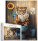 1000 Teile Tiger sitzen auf Toilettensitz und lesen Zeitung Puzzle für Erwachsene, 68,6 x 50,8 cm, bunte DIY-Puzzles für Heimdekoration, Geschenke, Familienpuzzle, perfekt für Spielabende