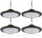 Fynokst UFO LED Lámpara de Alta Bahía 200W, 30000LM Focos Led Interior Techo, 6000K Lámpara Alta Bahía, Iluminación Impermeable IP66 Campana LED Industrial para Fábrica, Garaje, Taller 6PCS