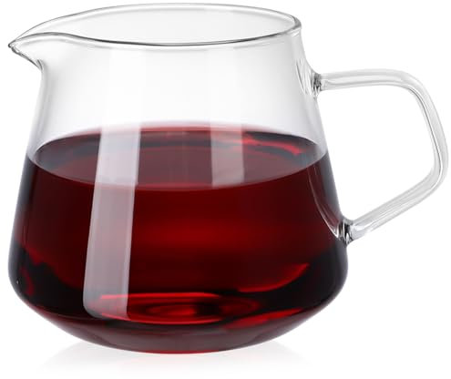 CLISPEED 1pezzi Versatile Glass Kettle Caffettiera Trasparente Design Ergonomico Per Tè e Bevande