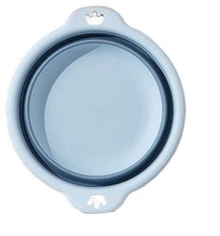 babominimer Faltbares Waschbecken für Zuhause, Badezimmer, tragbare faltbare Waschwanne, zusammenklappbares Fußbad für platzsparende Lagerung, Hellblau (shallow blue L)