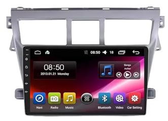 Pantalla Radio para Toyota VIOS Yaris 2007-2013 Android 15 9 Pulgadas Multimedia Pantalla con BT GPS WiFi Radio Backup Camera para, 4 Core 2G+64G