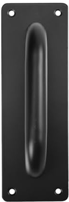 HEALLILY Perilla de Tiro de Acero Inoxidable Negro, Tirador Fuerte y Resistente, Fácil de Instalar para Puertas y Pasamanos Hogar
