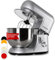 Klarstein Bella - Stand Mixer, Mixer, Food Mixer, 1300W, 5l Stainless Steel Bowl, 6 Speed, Range of Accessories, Keyless Chuck for Tool Holder, Easy to Operate - Silver