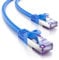 deleyCON 10m Cavo di Rete CAT7-10 Gigabit - RJ45 Cavo Patch & Ethernet (Rame, Schermatura SFTP PiMF) - per l'Alta Velocità LAN DSL Interruttore Modem Router Pannello Patch - Blu