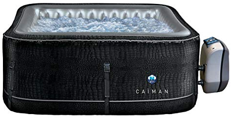 NETSPA SPA Hinchable Caïman Plaza 4 Plazas Exterior, Negro