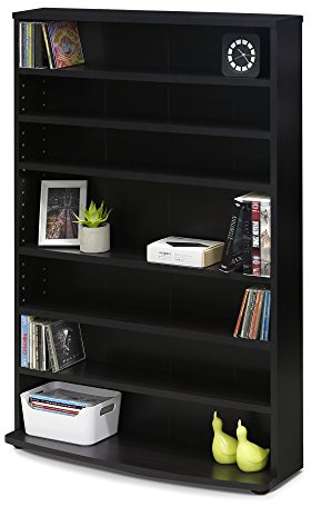 FURINNO JAYA 6-Tier Multimedia Storage Tower, Espresso