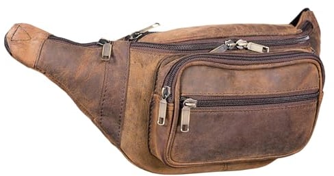 STILORD 'Maverick' Leder Bauchtasche Gürteltasche Umhängetasche Hüfttasche Kameratasche Handy Reise Festival Trekking Damen Herren weiches Leder, Farbe:Colorado - braun