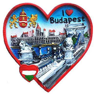 Kühlschrankmagnet in 3D-Herzform, Budapest-Ungarn, Heim- und Küchen-Dekoration, Magnet-Aufkleber, Budapest-Ungarn, Souvenir, Geschenk