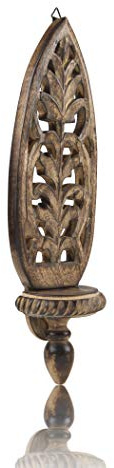 Handmade Unique Decorative Wooden Candle Holder Wall Sconce Tea Light Holder Wall Hanging Lamp Rustic Vintage Victorian Mid-Century Style Wall Mounted for Living Room Bedroom Hallway Home Decor