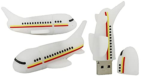 4GB Airplane Shape USB Flash Drives Pen Drive Memoria Flash Stick PenDrives USB Flash Disk Thumb Drive U Disk USB Drive USB 2.0 Pen Drive PenDrive (Red)