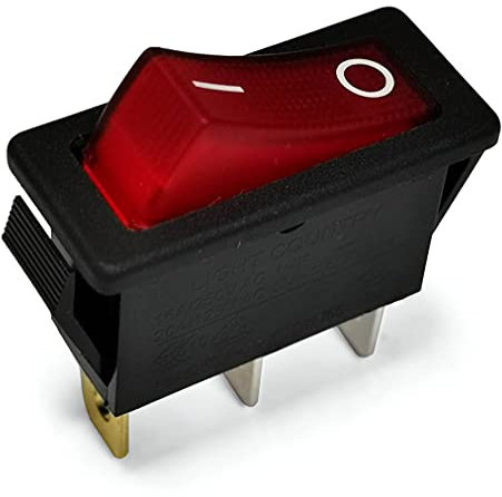 Rocker Switch Lighted On Off for Electric Fireplaces FMI Desa 120927-24 120 Volt