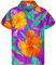 King Kameha Funky Chemise-Hawaienne, Manche-Courte, Big-Flower, Violet-Clair, M