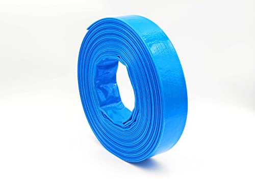 Flachschlauch Ø 52 mm | 2 Zoll - 20 Meter | 6 bar Betriebsdruck | Betonschlauch | PVC blau
