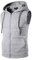 APAELEA Herren Tank Tops Ärmellose Hoodie Sommer Bodybuilding Fitness Muskelshirt Sportweste,Hellgrau,M