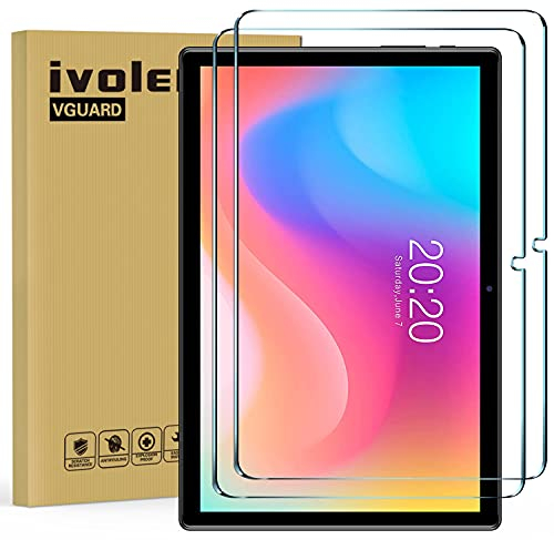 ivoler 2 Piezas Protector de Pantalla para Teclast P20HD / P20S / M40 Pro / M40s / M40 / OSCAL Pad 13 10.1 Pulgadas, Cristal Vidrio Templado Premium, 9H Dureza, Antiarañazos, Sin Burbujas