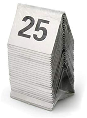 Numeri Carte Da Tavolo, Tenda In Acciaio Inossidabile, per Ristorante Caffetteria Bar Posti A Sedere, Forniture Per Feste Di Compleanno, Matrimoni ( Color : 1 to 25 )