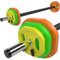 GYM MASTER 20kg Rubber Coated Studio Body Pump Barbell Weight Set for Aerobic Exercise