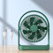 JISULIFE Ventilatore da Scrivania, Piccolo Ventilatore da Tavolo Alimentato da USB con 4 Velocità, Funzionamento Silenzioso Ventilatore da Tavolo Portatile con Design Unico per la Casa-Ufficio-Verde