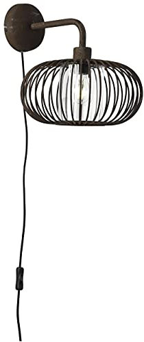 BRILLIANT Lampe, Willard Wandlleuchte mit Zuleitung rostfarbend, Metall, 1x A60, E27, 60W,Normallampen (nicht enthalten)