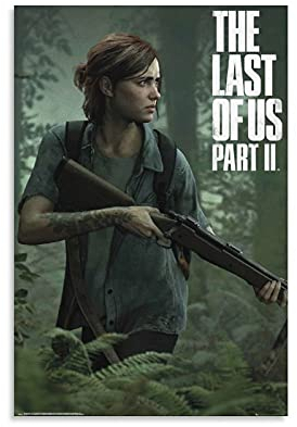 The Last of Us 2 Ellie Gaming Posters Dekorative Malerei Leinwand Wandkunst Wohnzimmer Poster Schlafzimmer Malerei 12x18inch(30x45cm)