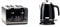 Haden 191168 Stainless Steel Salcombe Electric Toaster, Four Slices, 2300W, Black & 191137 Salcombe Cordless Electrically Cooking Electric Kettle, 3000W, 1.7l, Black